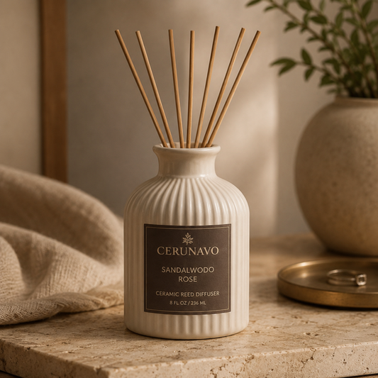 CERUNAVO Sandalwood Rose Ceramic Diffuser
