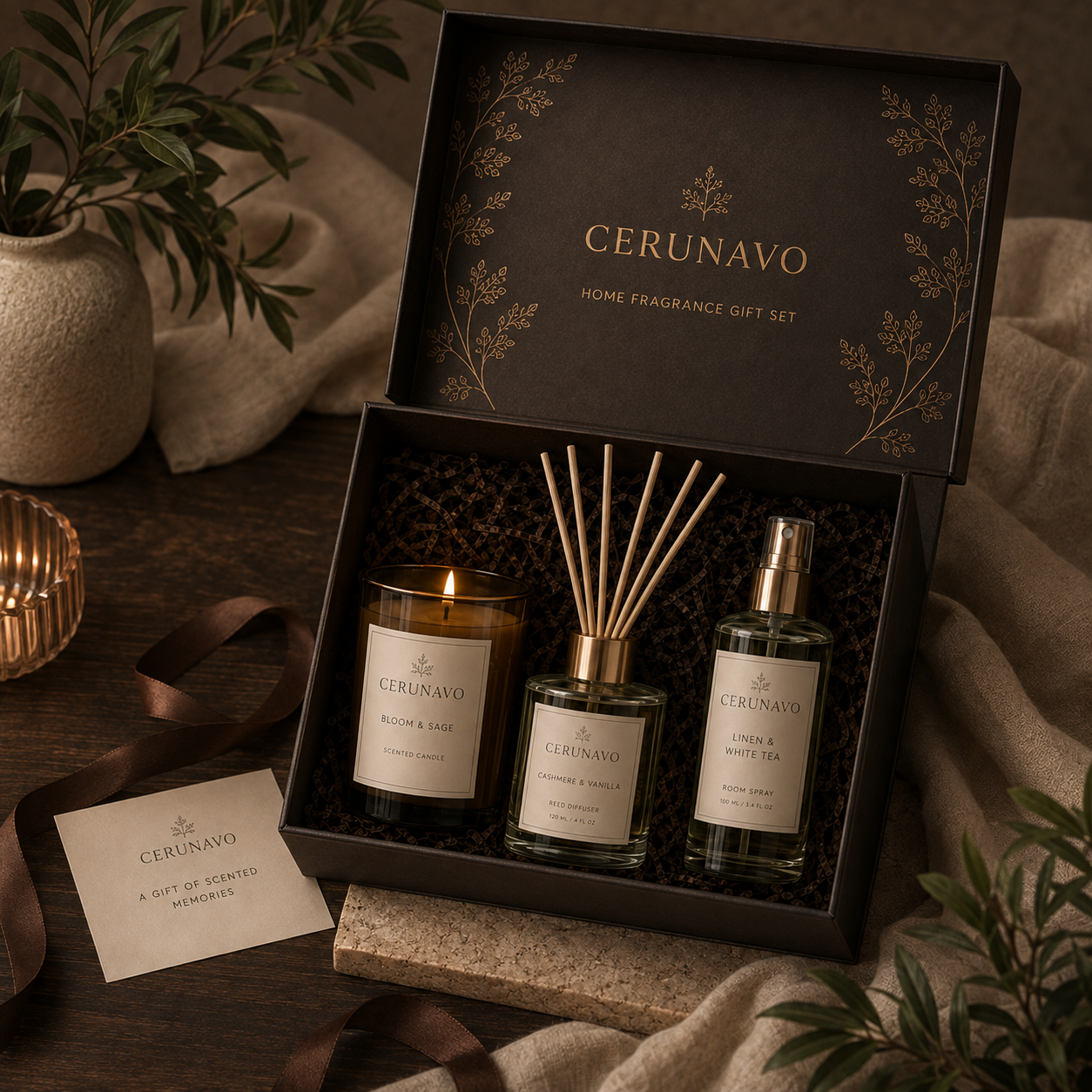 CERUNAVO erunavo Signature Home Fragrance Gift Set