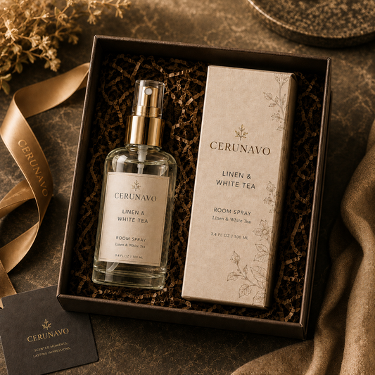CERUNAVO Linen & White Tea Room Spray
