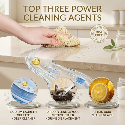 Polishpops® Heavy Duty Kitchen Degreaser - Powerful Foaming Cleaning Spray for Deep Grease Removal, Multi-Purpose Household Degreaser