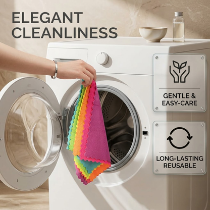 Cerunavo® 24-Pack Premium Microfiber Cleaning Cloths - Highly Absorbent & Lint-Free Reusable Towels for Home Cleaning