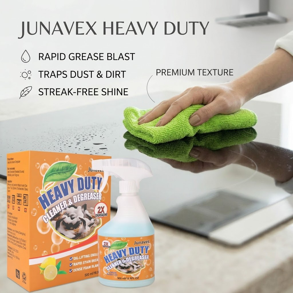 Polishpops® Heavy Duty Kitchen Degreaser - Powerful Foaming Cleaning Spray for Deep Grease Removal, Multi-Purpose Household Degreaser