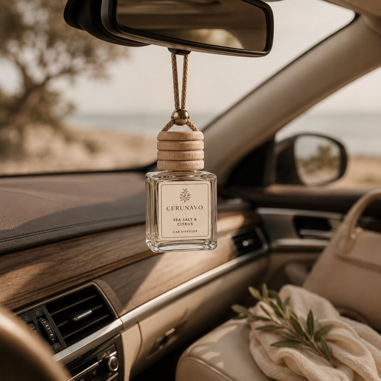 CERUNAVO Sea Salt & Citrus Car Diffuse
