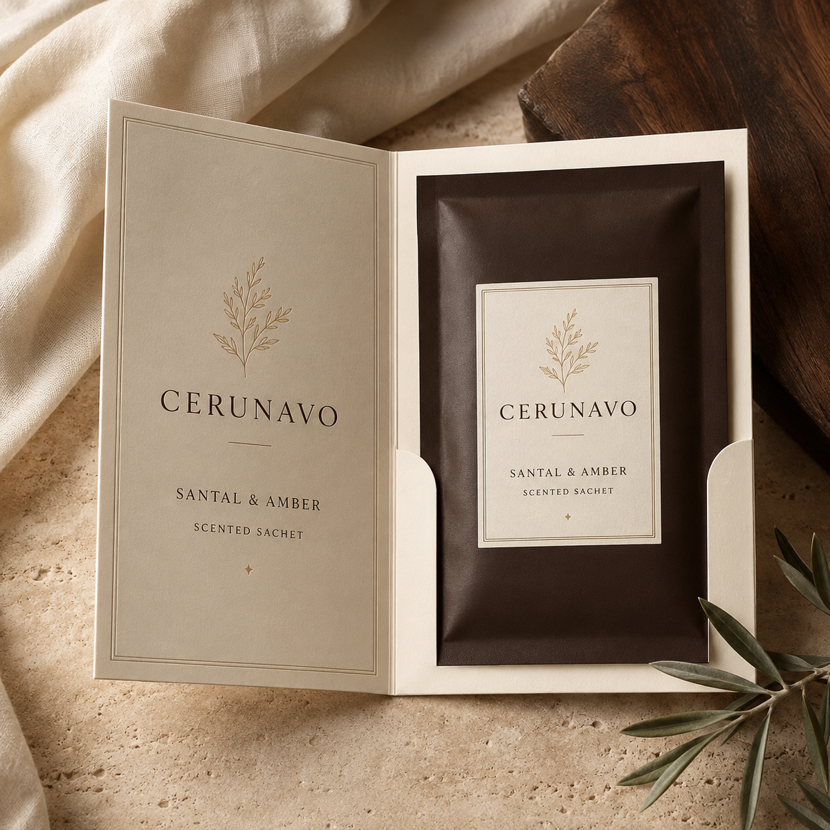 CERUNAVO Santal & Amber Scented Sachet